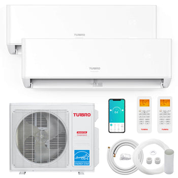 Greenland 18,000 BTU Dual Zone(2) Mini Split Air Conditioner with Heat Pump,view 1