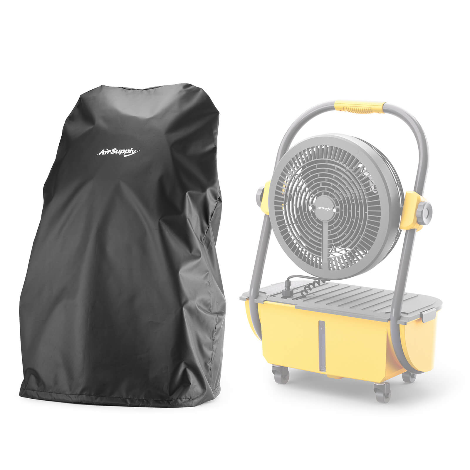 TURBRO Cover for MS12 Misting Fan, Indoor and Outdoor Fan Cover for Standing Fan, Waterproof and Dustproof, with Drawstring and a Storage Bag, 19.5 x 10.5 x 29.5 in, Black