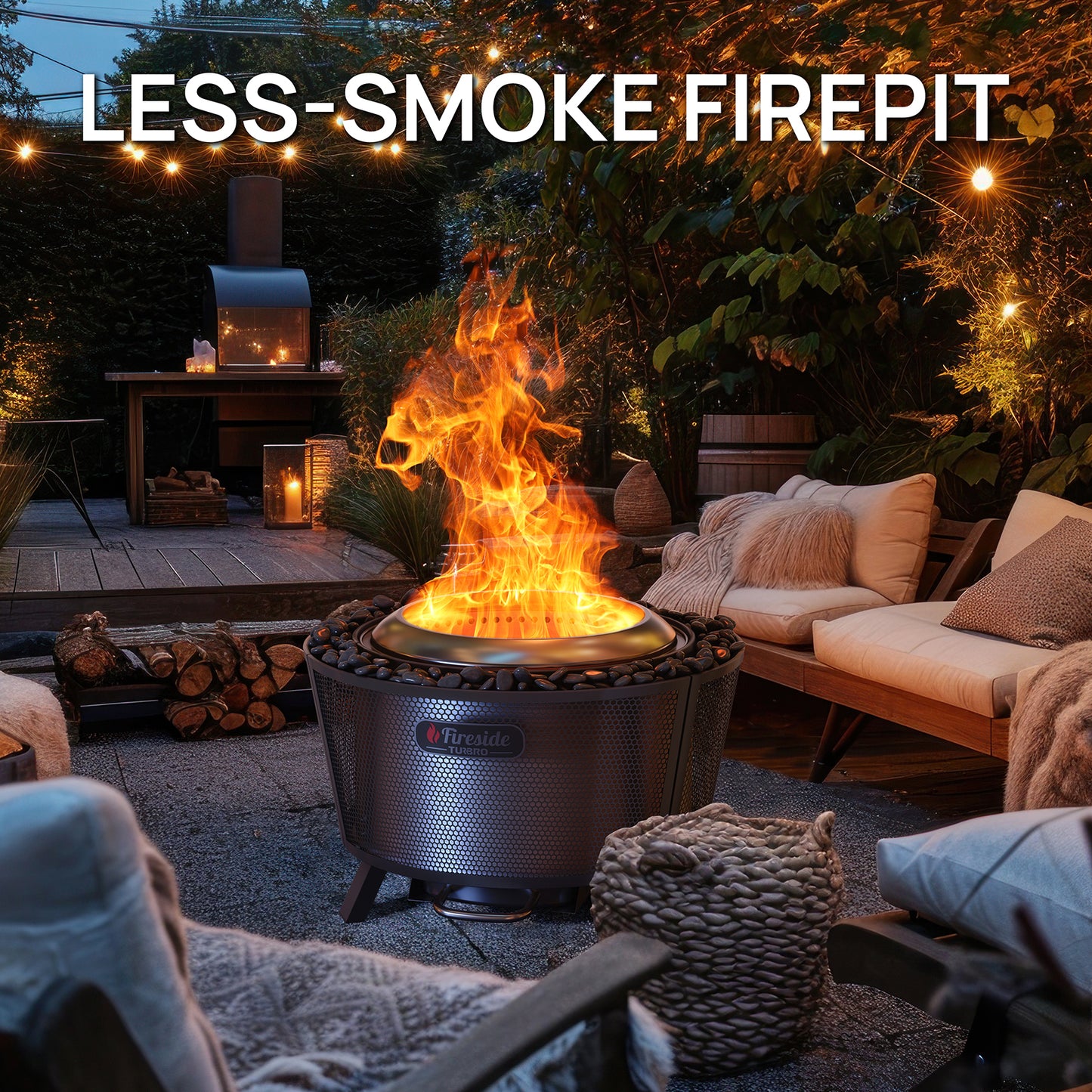 LESS-SMOKE FIRE PIT