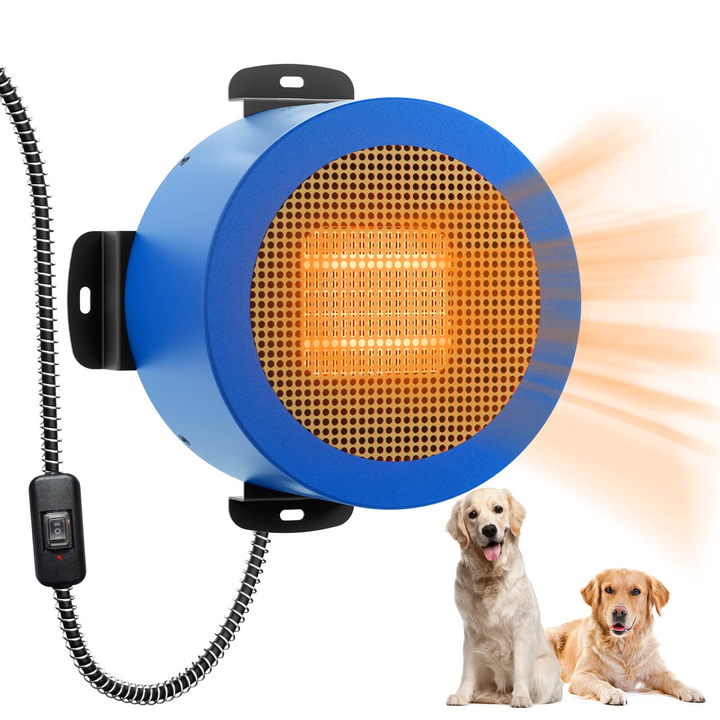 TURBRO Neighborhood Dog House Heater 400W, Wall Mount, 10ft Anti Bite Cord, Waterproof Control, UL Test Passed 