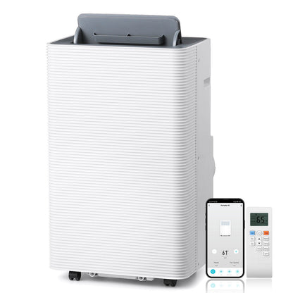 TURBRO Finnmark 14,000 BTU Portable Air Conditioner and Heater, Dehumidifier, 3-Speed Fan, Covers Rooms up to 600 Sq. Ft., Remote and WiFi Control, 7.77 CEER High Efficiency, CSA-Certified