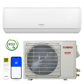 TURBRO Finnmark 24,000 BTU Ductless Mini Split Inverter AC with Heat Pump, 17/20 SEER, 115V/230V, WiFi-Enabled,view 1