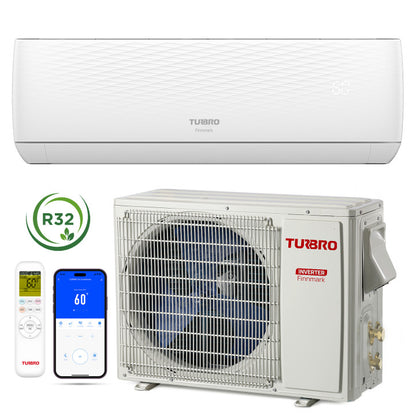 TURBRO Finnmark 24,000 BTU Ductless Mini Split Inverter AC with Heat Pump, 17/20 SEER, 115V/230V, WiFi-Enabled