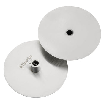 TURBRO Universal Grill Rotisserie Gyros Disc, 304 Stainless Steel, Fits 1/2” or 3/8" Hexagon, 3/8" or 5/16" Square Spit Rods, Compatible with Most Grills, Ideal for Outdoor BBQ, Set of 2 Discs,view 1