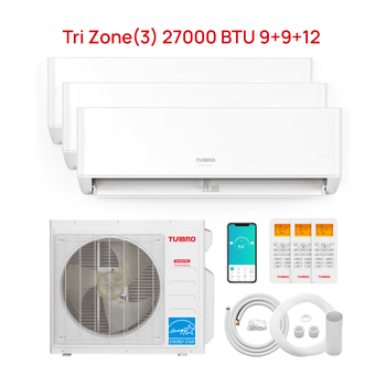 Greenland 27,000 BTU Tri-Zone(3) Mini Split Air Conditioner with Heat Pump ,view 2