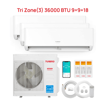 Greenland 36,000 BTU Tri-Zone(3) Mini Split Air Conditioner with Heat Pump ,view 2