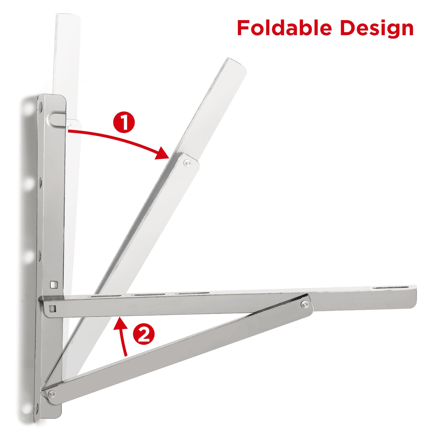 TURBRO Wall Mount Bracket for Mini Split Ductless Air Conditioner Heat Pump System, Foldable Stainless Steel Stand