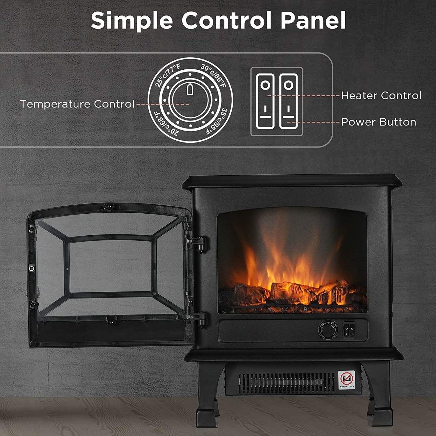 (Open Box) Suburbs TS20 Electric Fireplace Stove