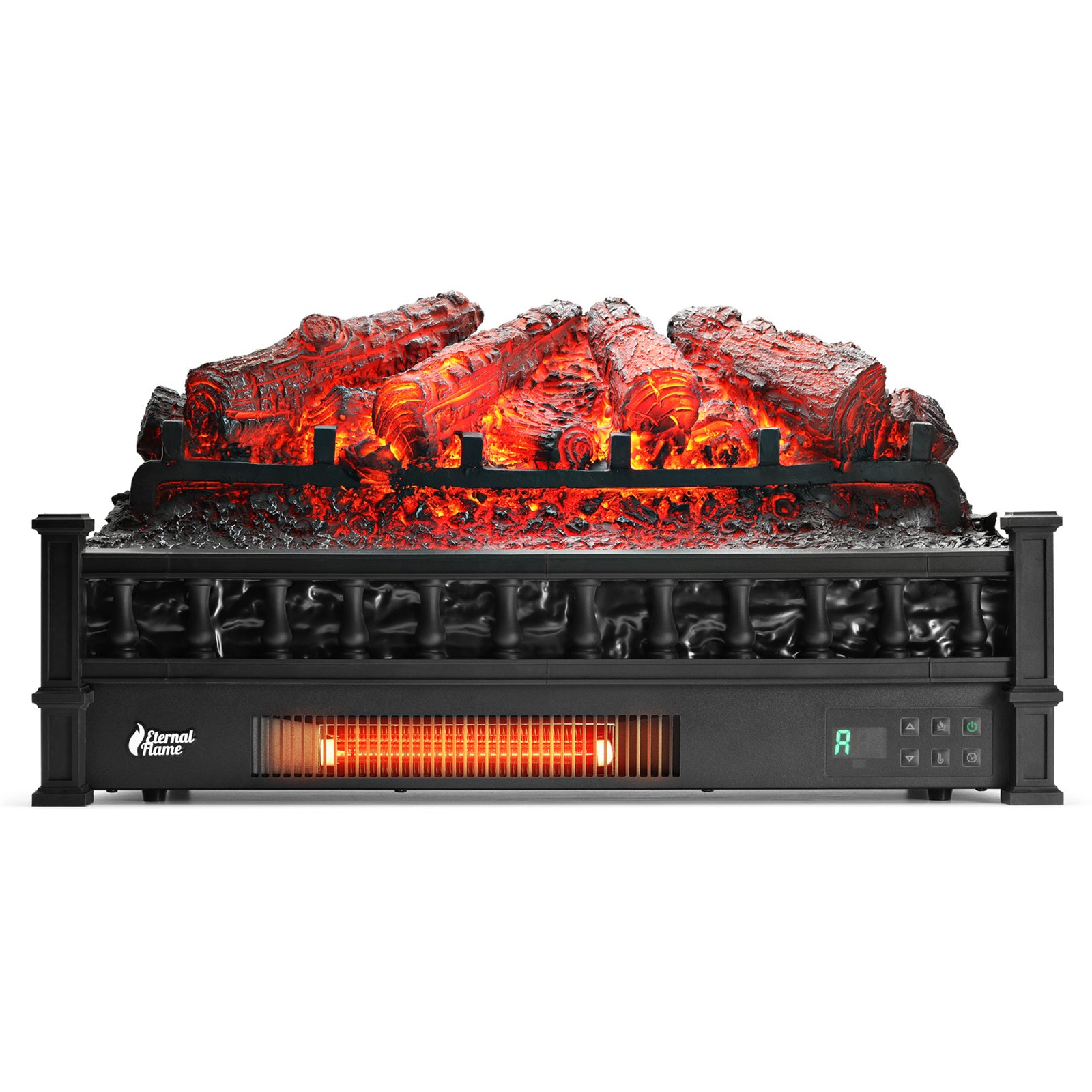 TURBRO Eternal Flame EF26-PB Electric Fireplace Insert Logs Heater